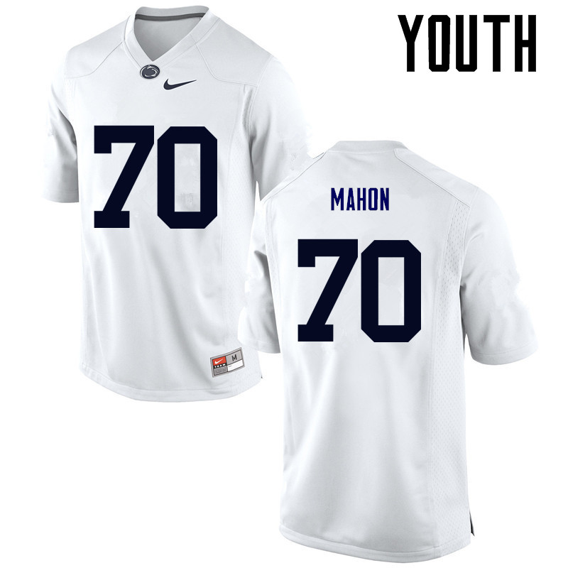 Youth Penn State Nittany Lions #70 Brendan Mahon College Football Jerseys-White